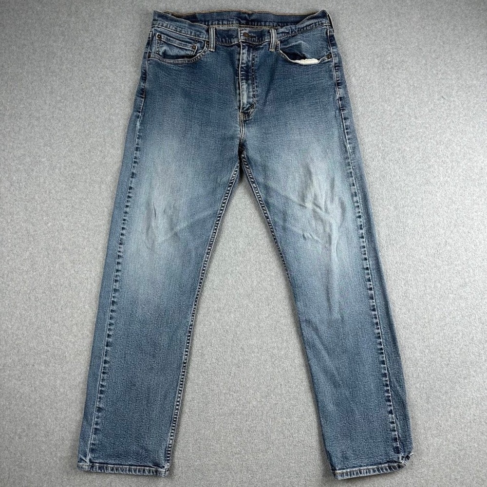 Levis 505 Mens W36 L32 Blue Wash Straight Fit Denim Jeans